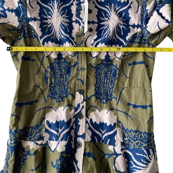 Making The Cut Gary Self Tie Dress Faded Army Royal Blue NWT Size XS - Picture 6 of 11